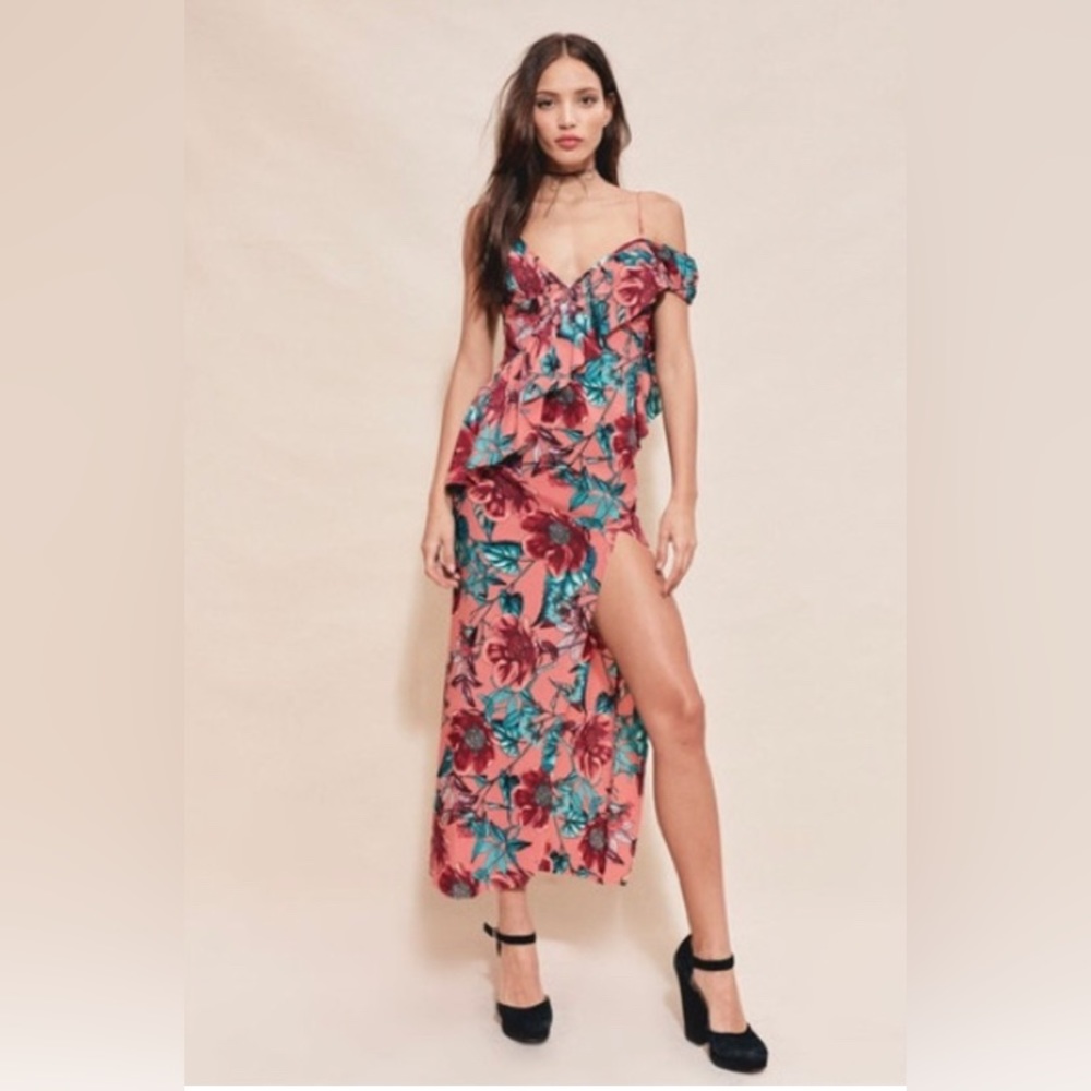 For Love And Lemons Flamenco Floral Dress